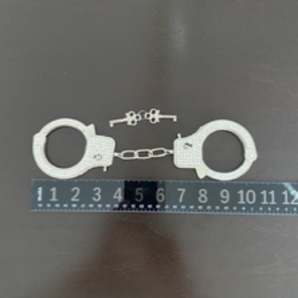 Swarovski Embellished Silver Handcuffs Purchased in Paris, France - Picture 8 of 8